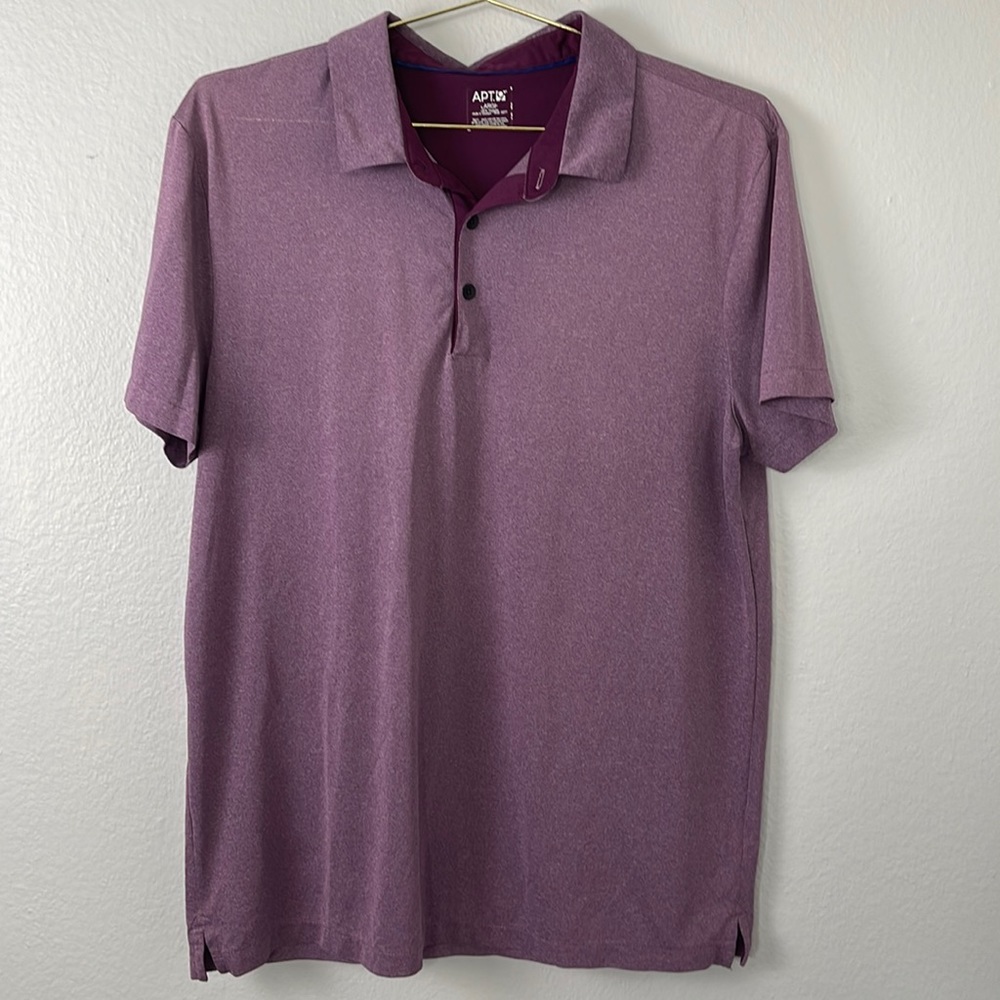 Apt. 9 Burgundy Red Spacedye Polo